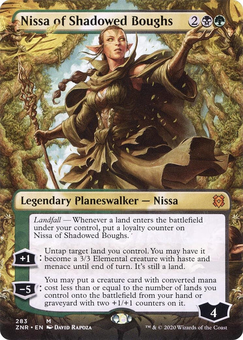Image for Nissa of Shadowed Boughs (Borderless) (283) (ZNR) - Magic: The Gathering