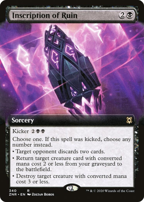 Image for Inscription of Ruin (Extended Art) (340) (ZNR) - Magic: The Gathering