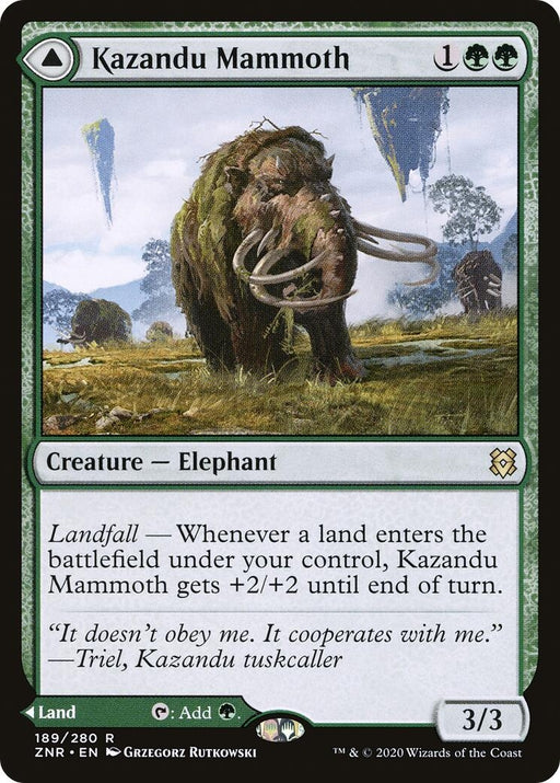 Image for Kazandu Mammoth (189) (ZNR) - Magic: The Gathering