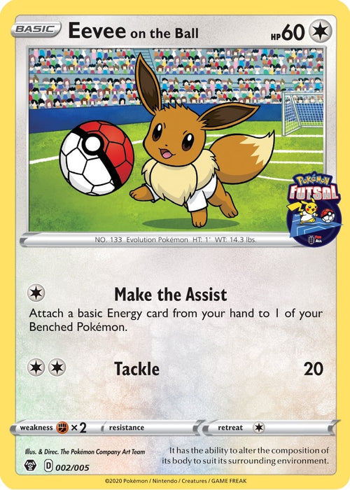 Eevee on the Ball - 002/005 (Pokemon Futsal) (002/005) (MCAP)
