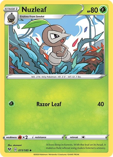 Image for Nuzleaf (011/185) (SWSH04) - Pokemon