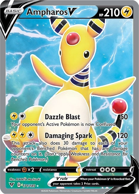 Image for Ampharos V (Full Art) (171/185) (SWSH04) - Pokemon