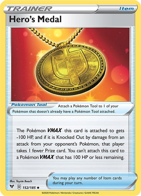 Image for Hero's Medal (152/185) (SWSH04) - Pokemon