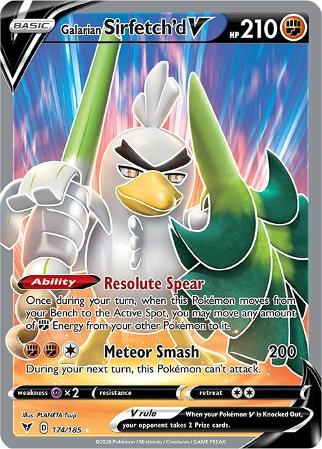 Image for Galarian Sirfetch'd V (Full Art) (174/185) (SWSH04) - Pokemon