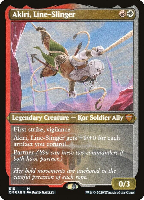 Image for Akiri, Line-Slinger (Foil Etched) (515) (CMR) - Magic: The Gathering