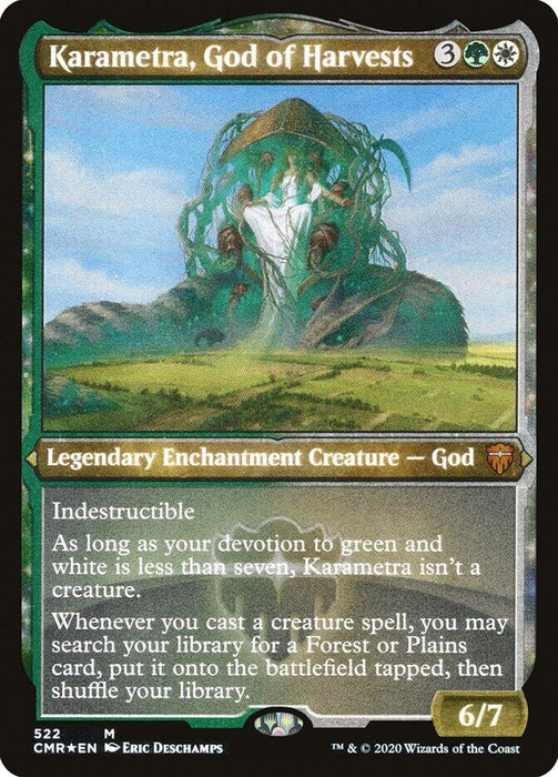 Image for Karametra, God of Harvests (Foil Etched) (522) (CMR) - Magic: The Gathering