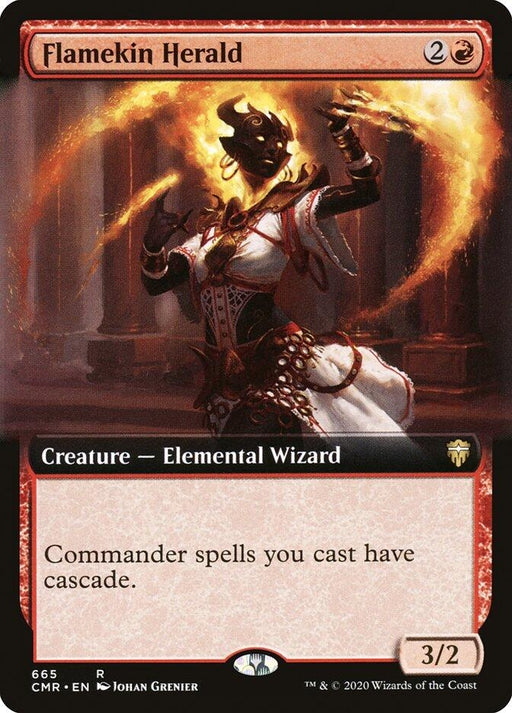 Image for Flamekin Herald (Extended Art) (665) (CMR) - Magic: The Gathering