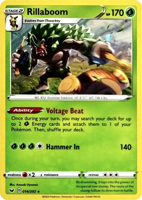 Rillaboom - 014/202 (Cosmos Holo) (014/202) (MCAP)