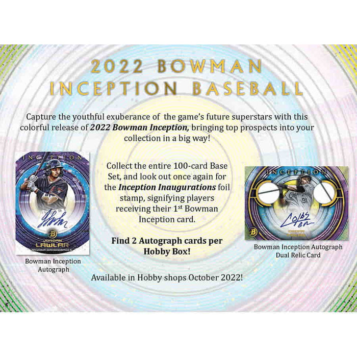 2022 Bowman Inception Baseball Hobby Box