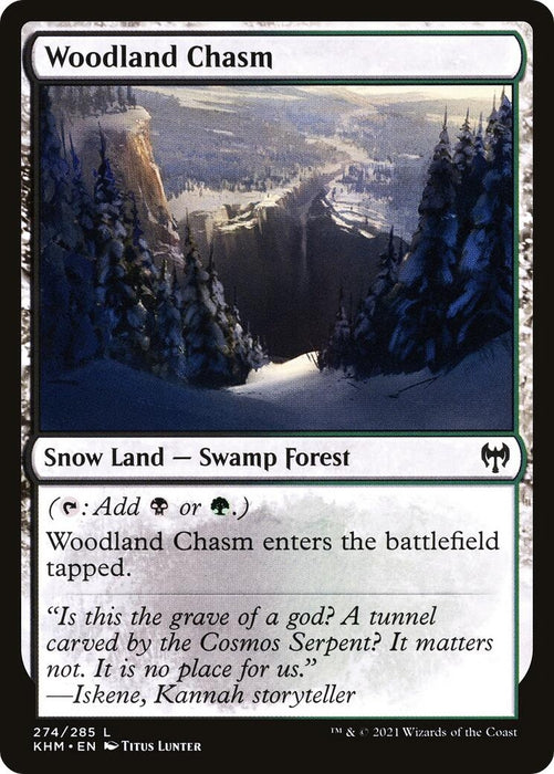 Image for Woodland Chasm (274) (KHM) - Magic: The Gathering