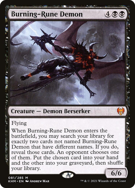 Image for Burning-Rune Demon (81) (KHM) - Magic: The Gathering