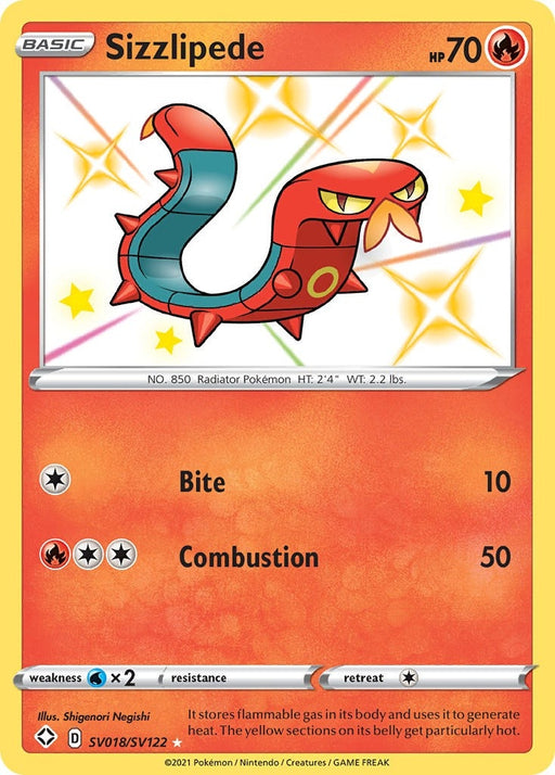 Image for Sizzlipede (SV018/SV122) (SHFSV) - Pokemon
