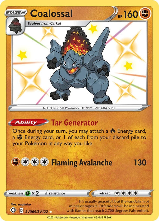 Image for Coalossal (SV069/SV122) (SHFSV) - Pokemon
