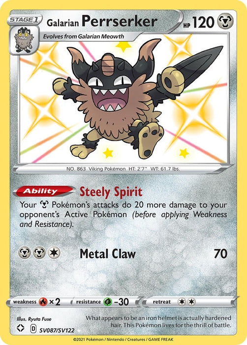 Galarian Perrserker (SV087/SV122) (SHFSV)