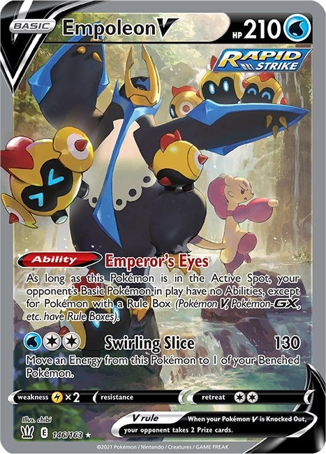 Image for Empoleon V (Alternate Full Art) (146/163) (SWSH05) - Pokemon