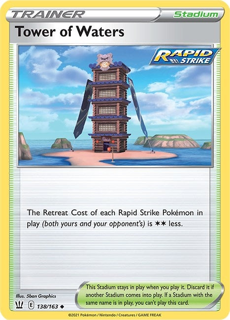 Image for Tower of Waters (138/163) (SWSH05) - Pokemon