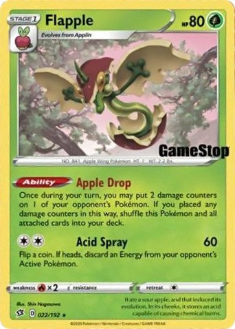 Image for Flapple - 022/192 (Gamestop Exclusive) (022/192) (MCAP) - Pokemon