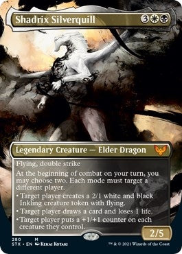 Image for Shadrix Silverquill (Borderless) (280) (STX) - Magic: The Gathering