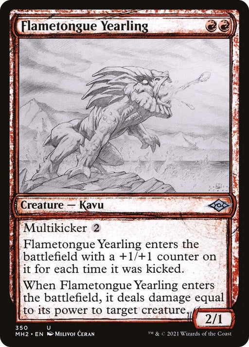 Image for Flametongue Yearling (Showcase) (350) (MH2) - Magic: The Gathering