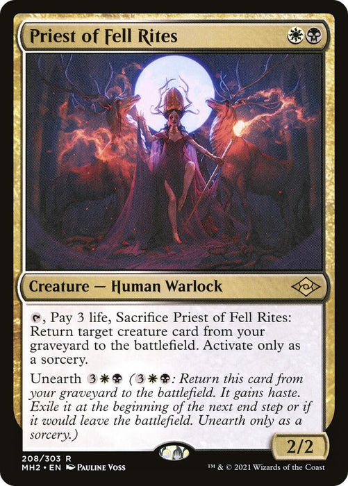 Image for Priest of Fell Rites (208) (MH2) - Magic: The Gathering