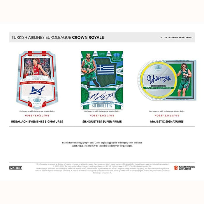 2023-24 Crown Royale Euroleague Basketball Hobby Box