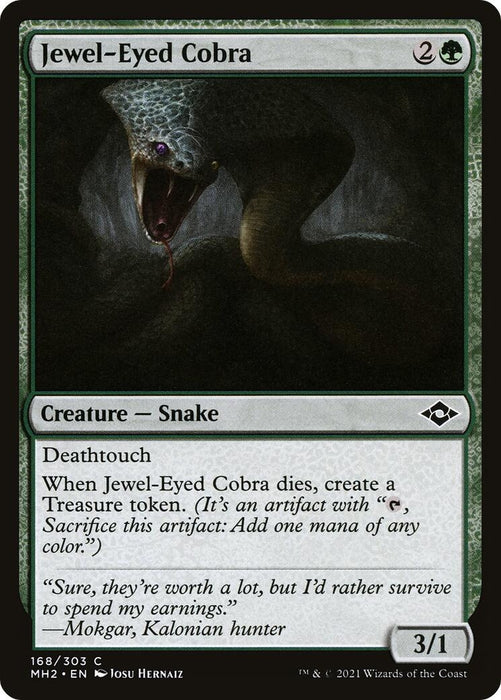 Image for Jewel-Eyed Cobra (168) (MH2) - Magic: The Gathering