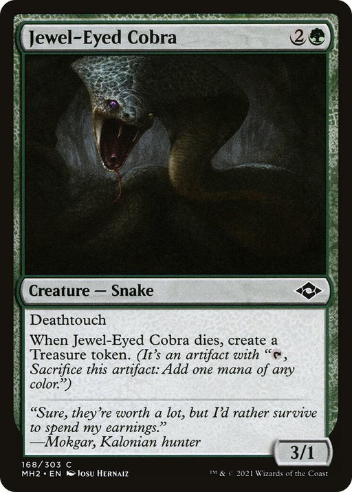 Image for Jewel-Eyed Cobra (168) (MH2) - Magic: The Gathering