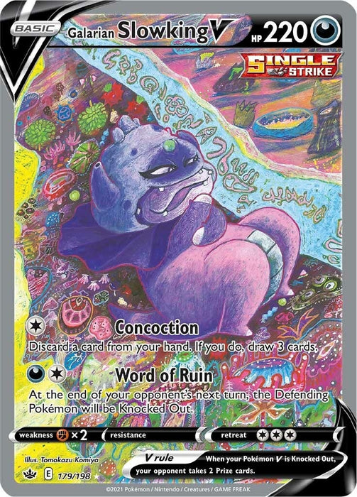 Galarian Slowking V (Alternate Full Art) (179/198) (SWSH06)