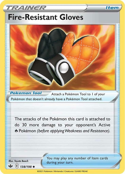 Image for Fire-Resistant Gloves (138/198) (SWSH06) - Pokemon