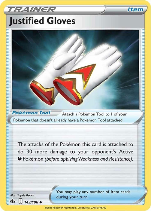 Image for Justified Gloves (143/198) (SWSH06) - Pokemon