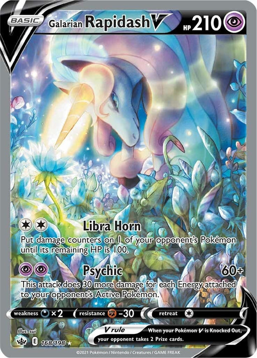 Image for Galarian Rapidash V (Alternate Full Art) (168/198) (SWSH06) - Pokemon