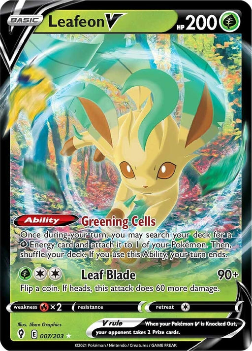 Image for Leafeon V (007/203) (SWSH07) - Pokemon