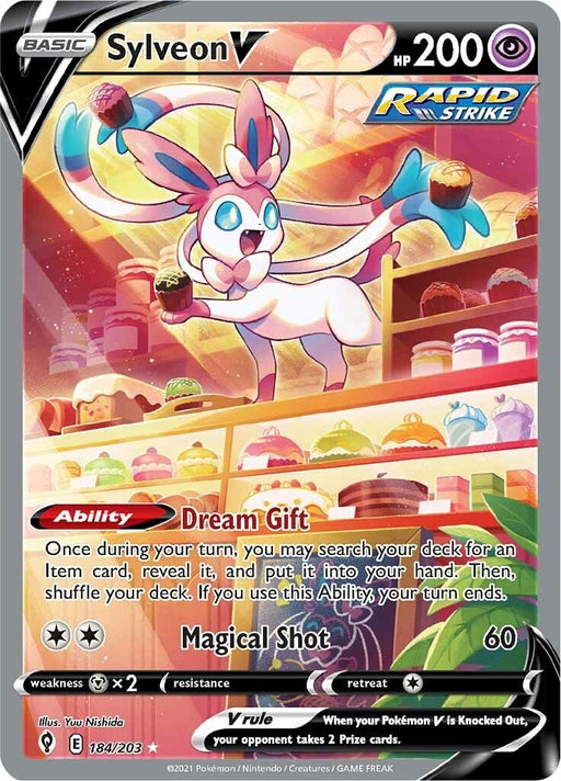 Image for Sylveon V (Alternate Full Art) (184/203) (SWSH07) - Pokemon