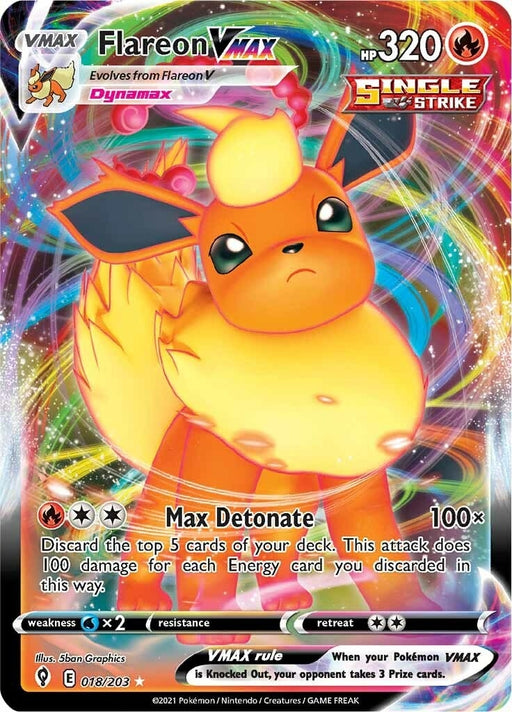 Image for Flareon VMAX (018/203) (SWSH07) - Pokemon