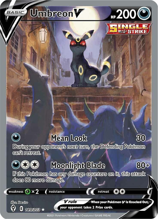 Image for Umbreon V (Alternate Full Art) (189/203) (SWSH07) - Pokemon