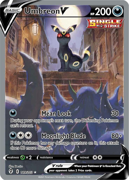 Image for Umbreon V (Alternate Full Art) (189/203) (SWSH07) - Pokemon