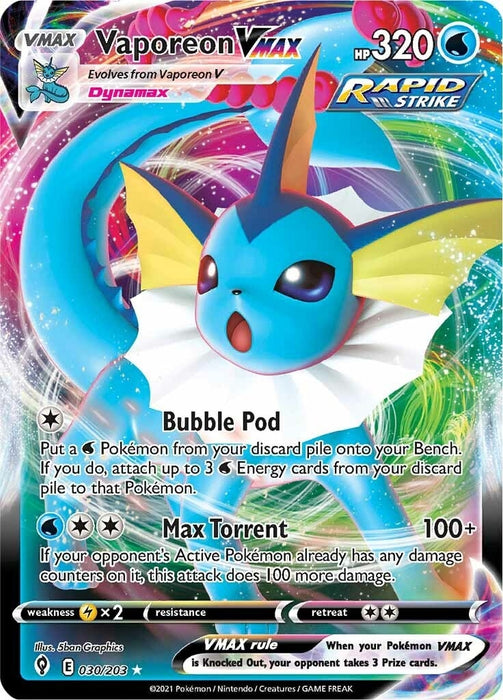 Image for Vaporeon VMAX (030/203) (SWSH07) - Pokemon