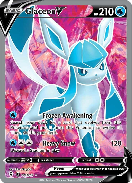 Image for Glaceon V (Full Art) (174/203) (SWSH07) - Pokemon