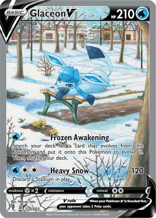 Image for Glaceon V (Alternate Full Art) (175/203) (SWSH07) - Pokemon