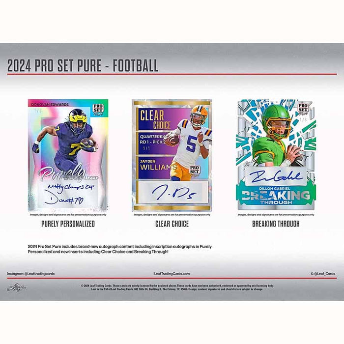 2024 Pro Set Pure Football Hobby Box