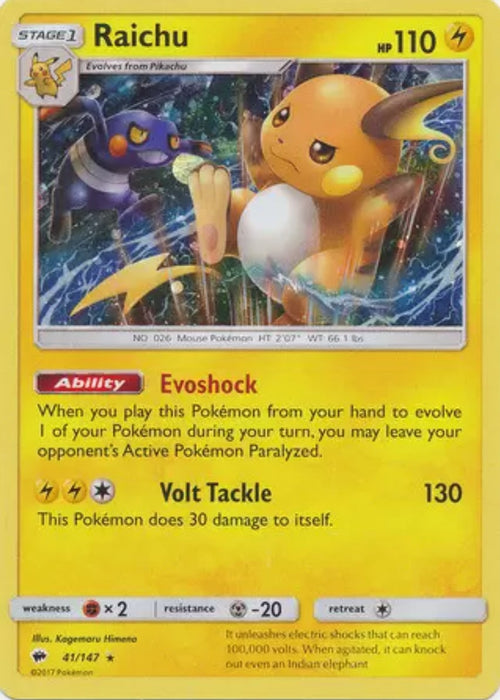 Raichu - 41/147 (Cosmos Holo) (041/147) (BLE)
