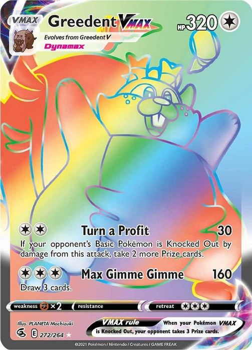 Greedent VMAX (Secret) (272/264) (SWSH08)