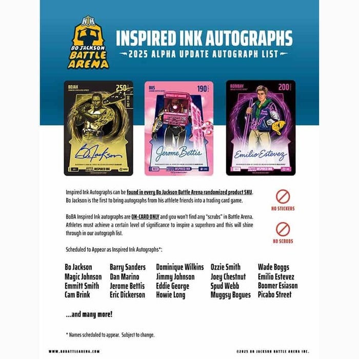 Bo Jackson Battle Arena - Alpha Update Edition Jumbo Box (Limit 1)