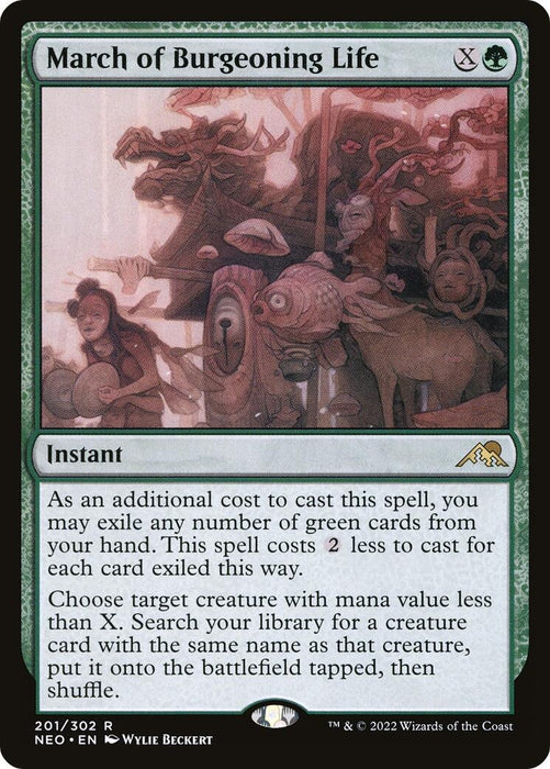 Image for March of Burgeoning Life (201) (NEO) - Magic: The Gathering