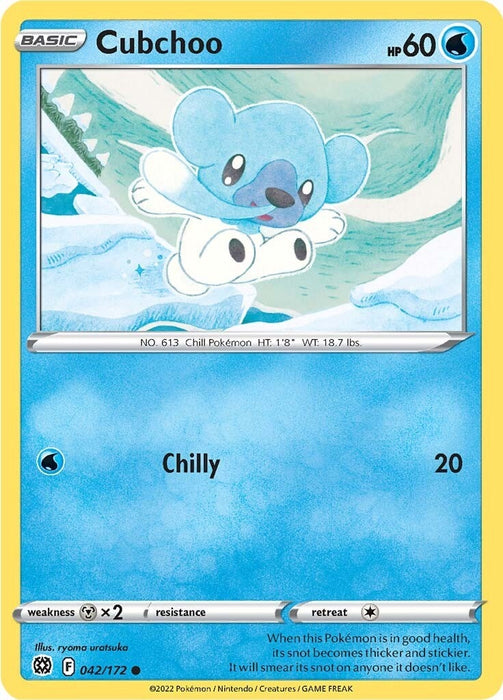 Image for Cubchoo (042/172) (SWSH09) - Pokemon
