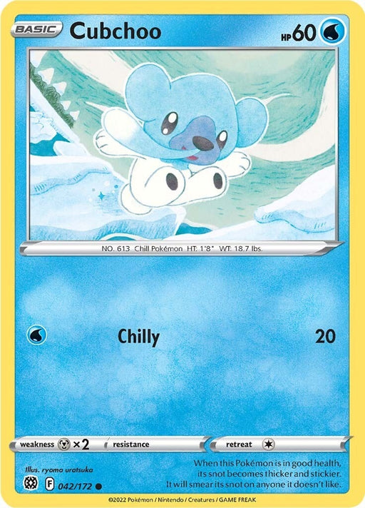 Image for Cubchoo (042/172) (SWSH09) - Pokemon