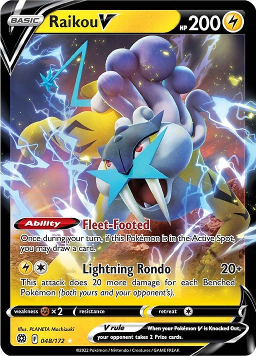 Image for Raikou V (048/172) (SWSH09) - Pokemon