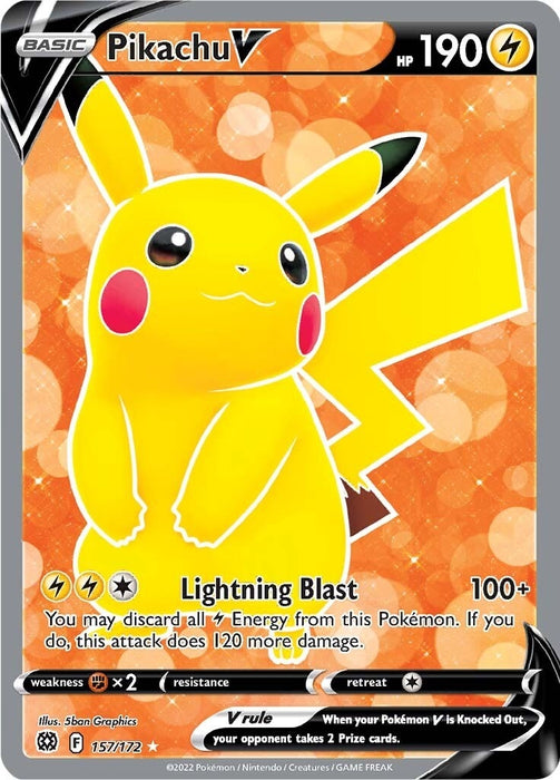 Pikachu V (Full Art) (157/172) (SWSH09)