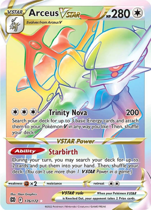 Image for Arceus VSTAR (Secret) (176) (176/172) (SWSH09) - Pokemon