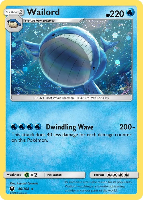 Wailord - 40/168 (Cosmos Holo) (040/168) (BLE)